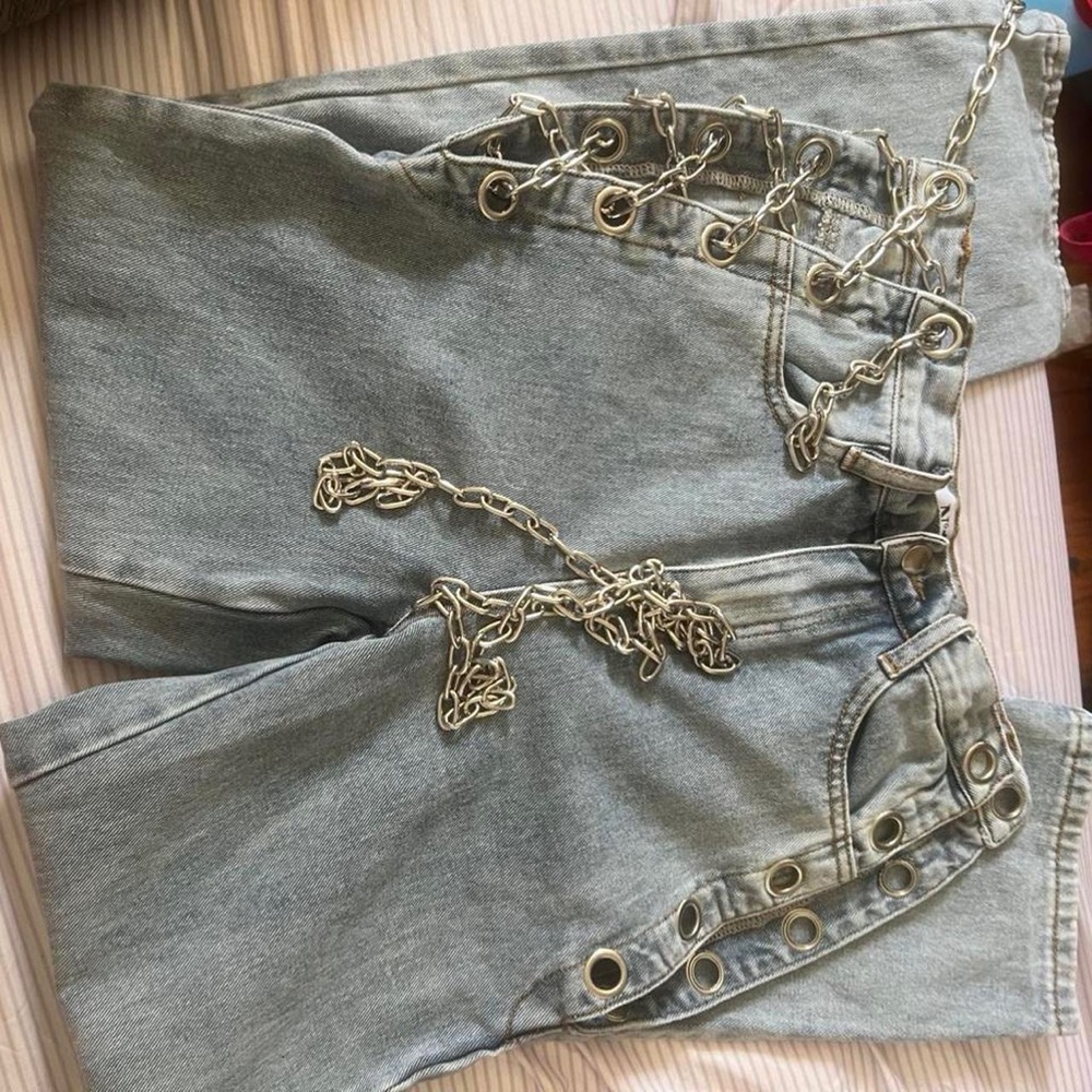 Archived denim chained jeans from @MooreModish